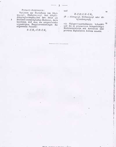 E. Merck in Darmstadt's 1914 patent covering MDMA